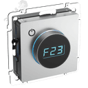 BRITE Термостат электронный с индикацией ТС10-1-БрА алюминий IEK