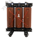 Трансформатор силовой сухой AKELCAST типа ТСЛ 2500кВА/6/0.4кВ BoBk У3 D/Yn-11 AL БКТ (3) IP00 (AL) ВН с лицевой стороны НН сверху