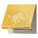 Крышка откидная для штепсельных розеток с платой 50?50 мм  металл цвета золота JUNG