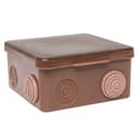 Коробка распределительная КМР-030-014 с крышкой (100х100х55), 8 мембр. вводов тёмн. дер. IP54 EKF