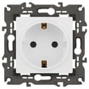 Розетка 1-м СП Эра Elegance 14-2101-01 16А IP20 16AX 250В 2P+E Schuko бел. Эра Б0034264