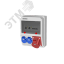 Устройство распределительное 00 2хSHUKO16А250В 1хСЕЕ32А4п с защитой, 222х284х122, настенное, пластик, IP44