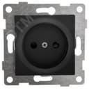 Розетка однопостовая Ugra б/з с з/ш, механизм, 16А, 250В, графит