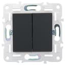 Выключатель проходной 2-кл. SKANDY 10А SK-V05G графит IEK SK-V22-0-10-K53