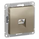 Розетка ATLASDESIGN компьютерная RJ45 механизм шампань