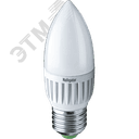 Лампа светодиодная LED 5вт E27 белый матовая свеча