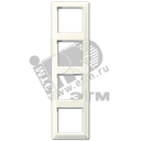 Рамка 4-я для горизонтальной/вертикальной установки Серия- AS550 Материал- термопласт Цвет- слоновая кость