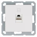 Розетка компьютерная 1-м RJ45 IP20 кат. 5E механизм бел. глянцевый Jasmart G6105W