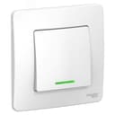 BLANCA скрытой установки одноклавишный выключатель (cх.1) с подсветкой, 10A, 250B, белый Systeme Electric