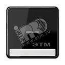 Клавиша с окошком для выключателя с подсветкой и полем для надписи черная JUNG