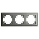 Рамка STEKKER PFR00700306 3местная серия Катрин графит 39809