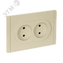 FORTE&PIANO Розетка 2-местная без заземления с защитными шторками безвинтовое крепление 10А FP425 ваниль FP-R23-10-1-K10 IEK
