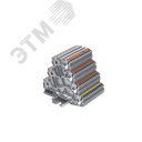 Клемма TP 4-уровневая, угловая, с земля, Push-in, сечение 2,5 мм. кв., серая