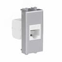 Avanti Компьютерная розетка RJ-45 без шторки модульная кат.6 Закаленная сталь 1 модуль DKC