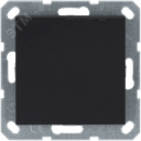 Выключатель одноклавишный со светодиодом 10A 250V~ с накладкой цвет черный матовый (soft touch) G3012NPB Jasmart