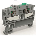 Клемма с размыкателем на 4 кв.мм синяя