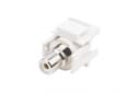 Вставка формата Keystone Jack с проходным адаптером RCA (белый) Hyperline KJ1-RCA/WH-D-WH