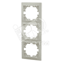 MIRA Рамка 3 поста вертикальная бежевая без вставок 701-0300-153 Lezard