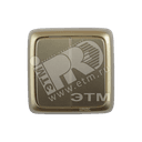 Выключатель двухклавишный наружный с изоляционной пластиной с индикацией золото 16А