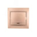 Мира Выключатель с подсветкой светло-коричневый металлик