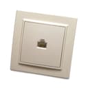 Розетка компьютерная 1местная STEKKER PST00900702 RJ45 серия Эрна слоновая кость 39233