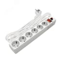 Фильтр сетевой с заземлением ПВС 3-0.75 белый 10м