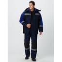 Костюм зимний Фаворит-Мега (ткань Протек,240) полукомбинезон, темно-синий, черный, васильковый, 68-70 170-176