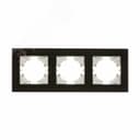 Рамка 3-местная Ugra стекло, чёрный