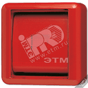 Крышка со стеклом – красная клавиша и желтое окошко JUNG