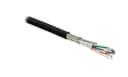 Кабель витая пара, экранированная 4х2х0,57 Hyperline S/FTP4-C6A-S23-OUT-PE-BK-500 (500 м)
