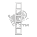 Рамка 5 постов универсальная с полем для надписи белая JUNG