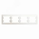 GLOSSA Рамка 4 поста горизонтальная перламутр