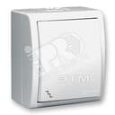 15 Aqua Выключатель проходной (переключатель) IP54 10А 250В винтовой зажим S15A белый Simon