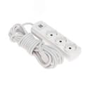 Удлинитель PREMIUM 3 гнезда, 5 м, 3х1,5 мм2, с/з, 2 USB, белый
