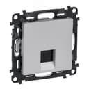 Valena LIFE Розетка информационная RJ45 категория 5е UTP с лицевой панелью алюминий Legrand Euro