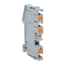 Клеммная колодка пружинная 6 Push-in 3 вывода серая EKF