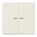 Клавиша 2-я для выключателей и кнопок с окошком для подсветки. Серия LS990 Материал- дуропласт Цвет- лоновая кость