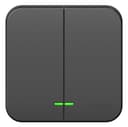Выключатель 2-кл. ОП Blanca 10А IP20 (сх. 5) 250В с подсветкой с изолир. пластиной антрацит SE BLNVA105116