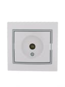 Розетка телевизионная оконечная TV СП Mira 16А IP20 с сер. вставкой бел. LEZARD 701-0215-130