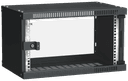 ITK Шкаф LINEA WE 6U 550x350мм дверь стекло черный (LWE5-06U53-GF)
