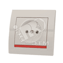 DERIY Розетка без заземления ПБТ белый