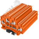 Клемма TP 2-уровневая, сечение 4 мм. кв., оранжевая