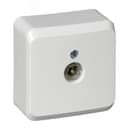 ЭТЮД Розетка телевизионная TV 0.7дБ наружная белая TVA-002B Systeme Electric