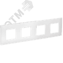 SKANDY Рамка 4-местная SK-F04W арктический белый IEK
