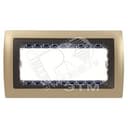 Рамка с суппортом на 8 узких модулей, S82C, шампань - графит