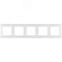VALENA Рамка 5 постов горизонтальная белая 774455 LEGRAND