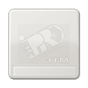 Клавиша для выключателя с полем для надписи  светло-серая