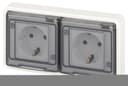 Розетка Эксперт 11-2524-01 2х2P+E гориз. IP55 шторки 16А-250В СУ бел. Эра Б0063254
