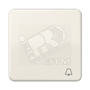 Клавиша ударопрочная с символом звонок для кнопок слоновая кость