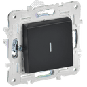 SKANDY Выключатель 1-клавишный проходной с индикацией 10А SK-V08Bl черный IEK